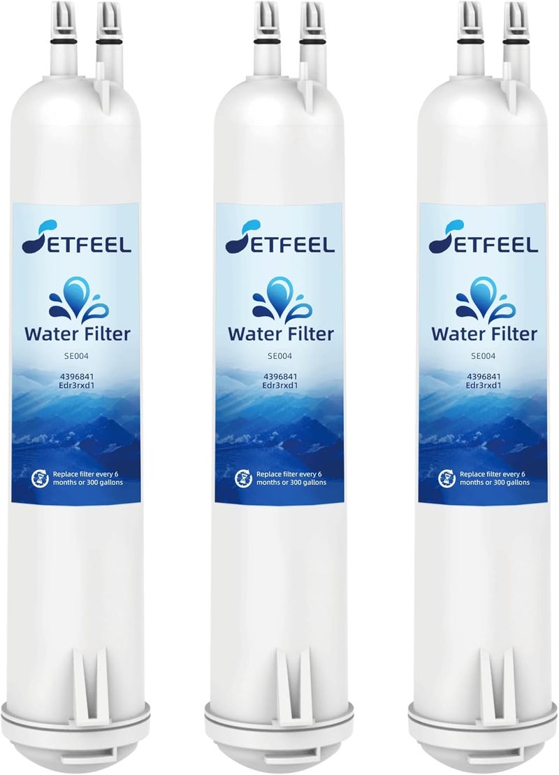 SETFEEL Edr3rxd1 4396841 Water Filter Replacement For Everydrop Filter 3, Compatible With Whirlpool Ice and Water Fridge Filter 3, whr3rxd1, kad3rxd1, 9083, 9030, 460-9083, 3 Pack - Image 1